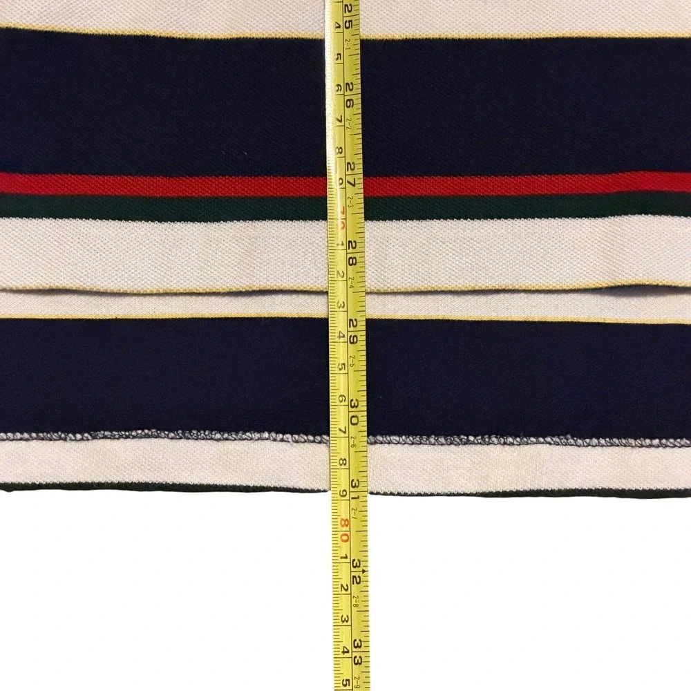 Polo Ralph Lauren Mens XXL Custom Fit Striped Polo Shirt Navy‎ Blue Red Green